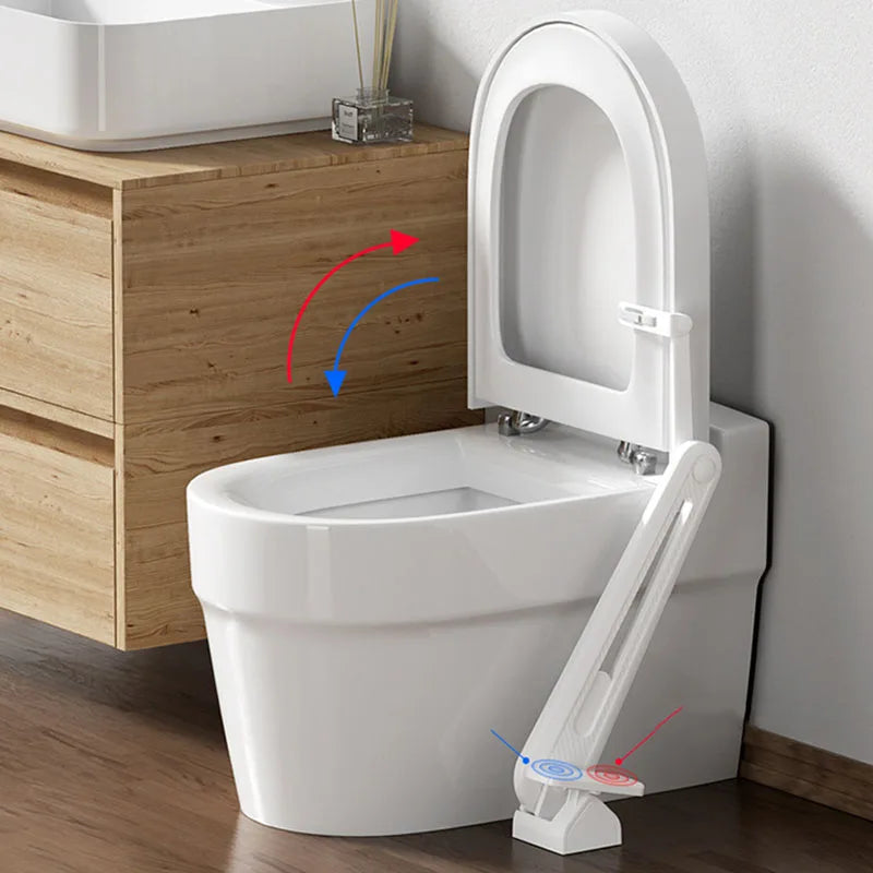 Anti-Dirty Foot-Operated Toilet Seat Lid Holder