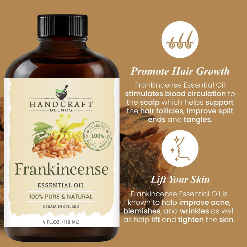 Frankincense Essential Oil - Huge 4 Fl Oz - 100% Pure and Natural - Premium Grad