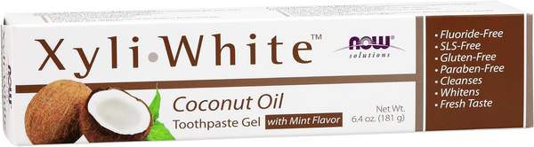 NOW Solutions, Xyliwhite™ Toothpaste Gel, Coconut Oil, Cleanses and Whitens, Coo