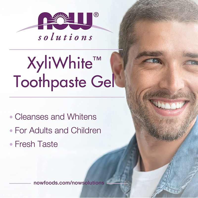 NOW Solutions, Xyliwhite™ Toothpaste Gel, Coconut Oil, Cleanses and Whitens, Coo