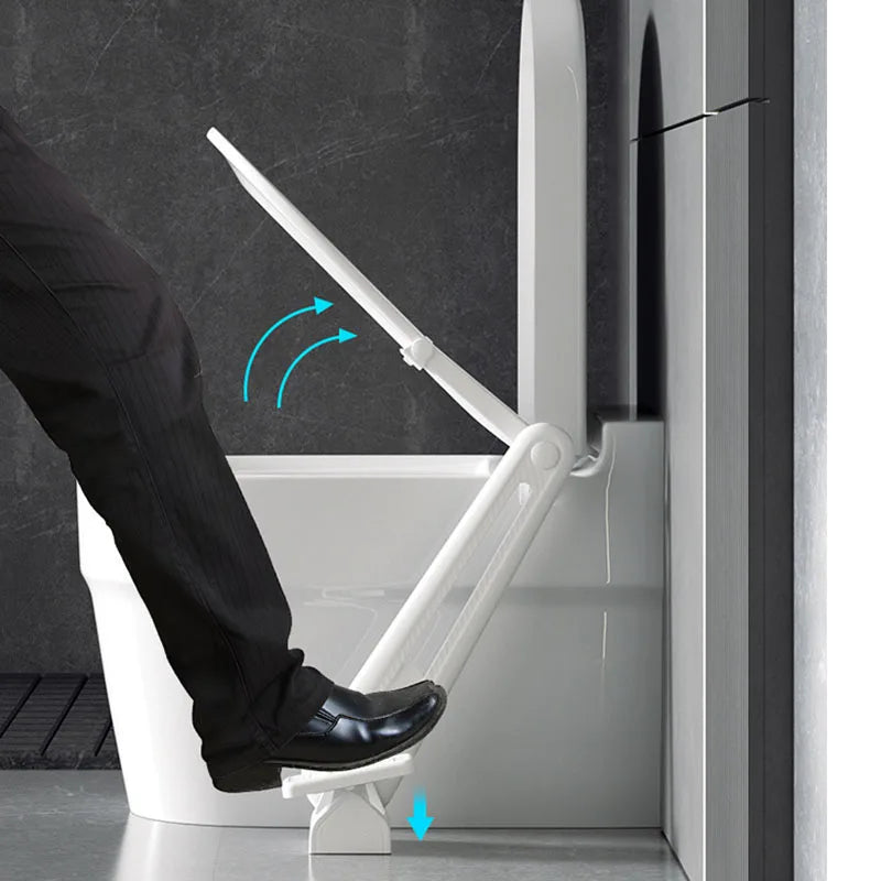 Anti-Dirty Foot-Operated Toilet Seat Lid Holder